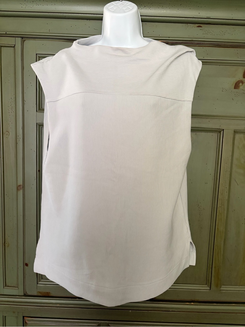 NWT Sleeveless Ribbed Asymmetrical Top